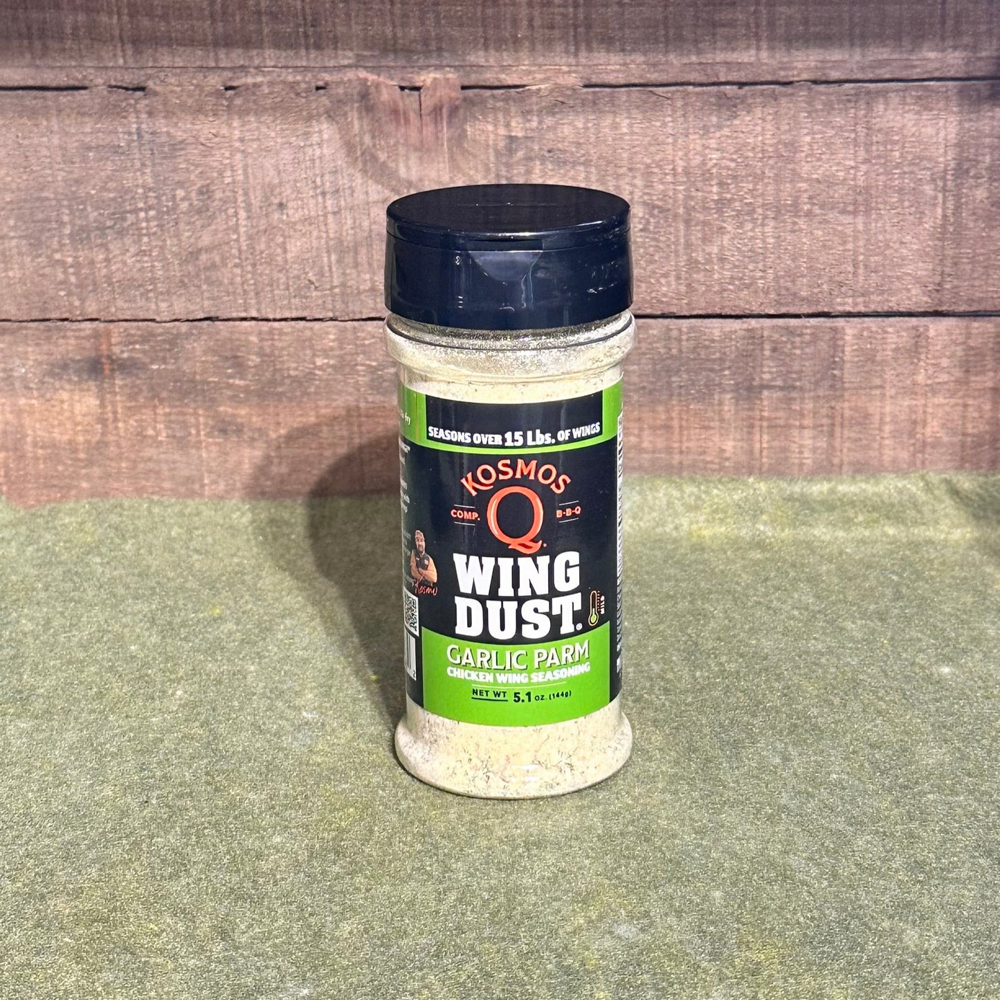 KOSMOS Q WING DUST -  GARLIC PARMESAN- 5.1oz Bottle