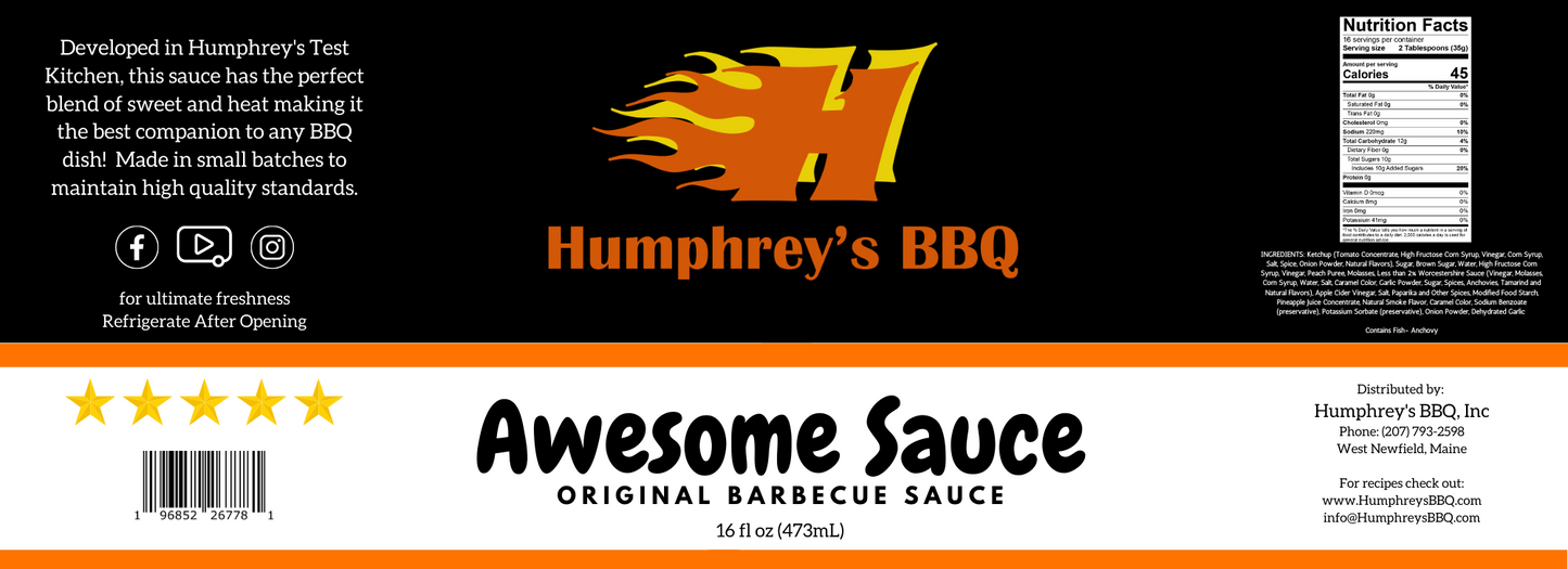 Humphrey's AWESOME Sauce 16oz