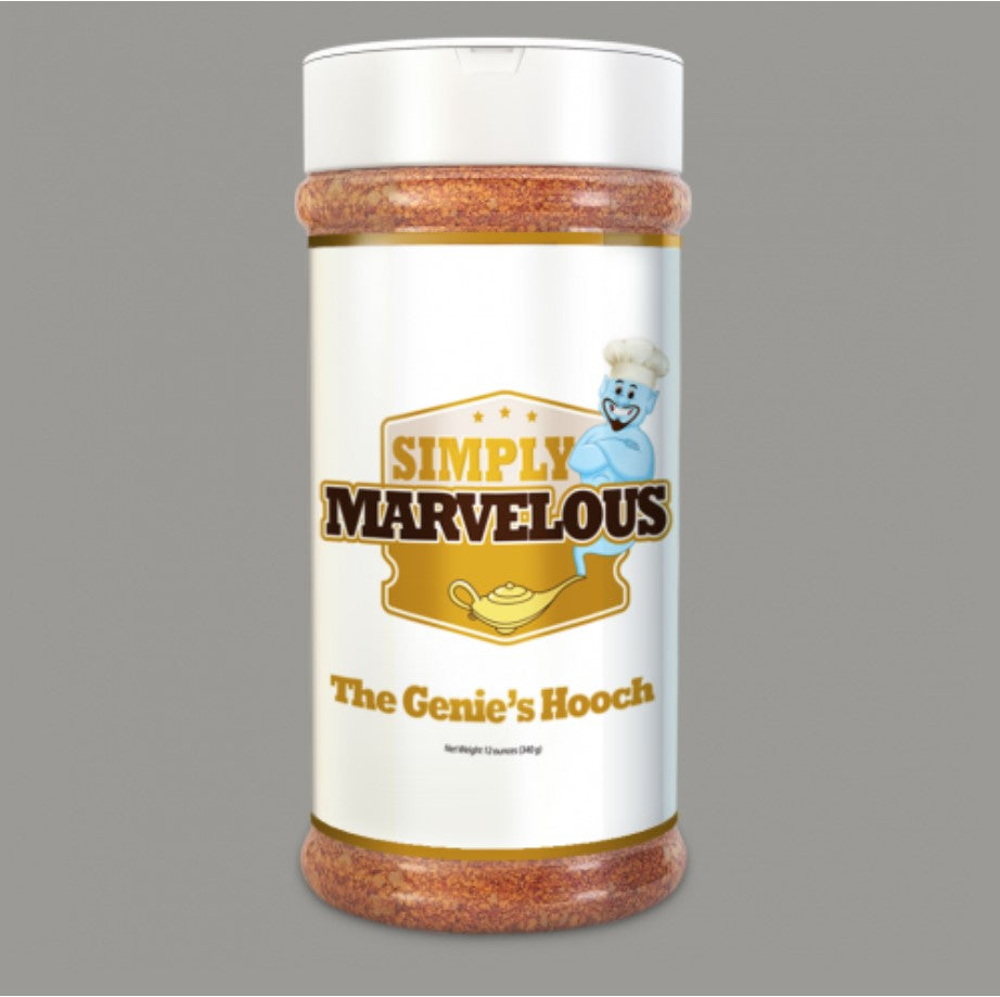 Simply Marvelous BBQ Rub Genie's Hooch 12 oz - Humphreys Smokers 