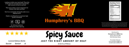 Humphrey's Spicy Sauce - Limited Release - Signed