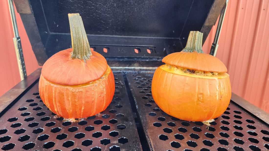 Smoked Stuffed Pumkin on a Hot Box