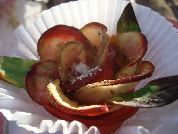 Valentine's Day Bacon and Potato Roses