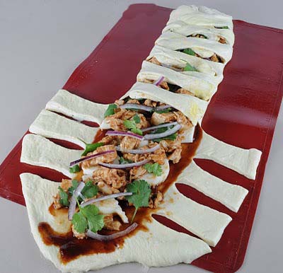 Nicole's leftover BBQ Chicken Braid