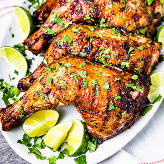 Smoky Citrus Celebration:  - Chili Lime Chicken Quarters