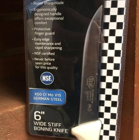 Stal 6" Wide Stiff Boning Knife - Humphreys Smokers 