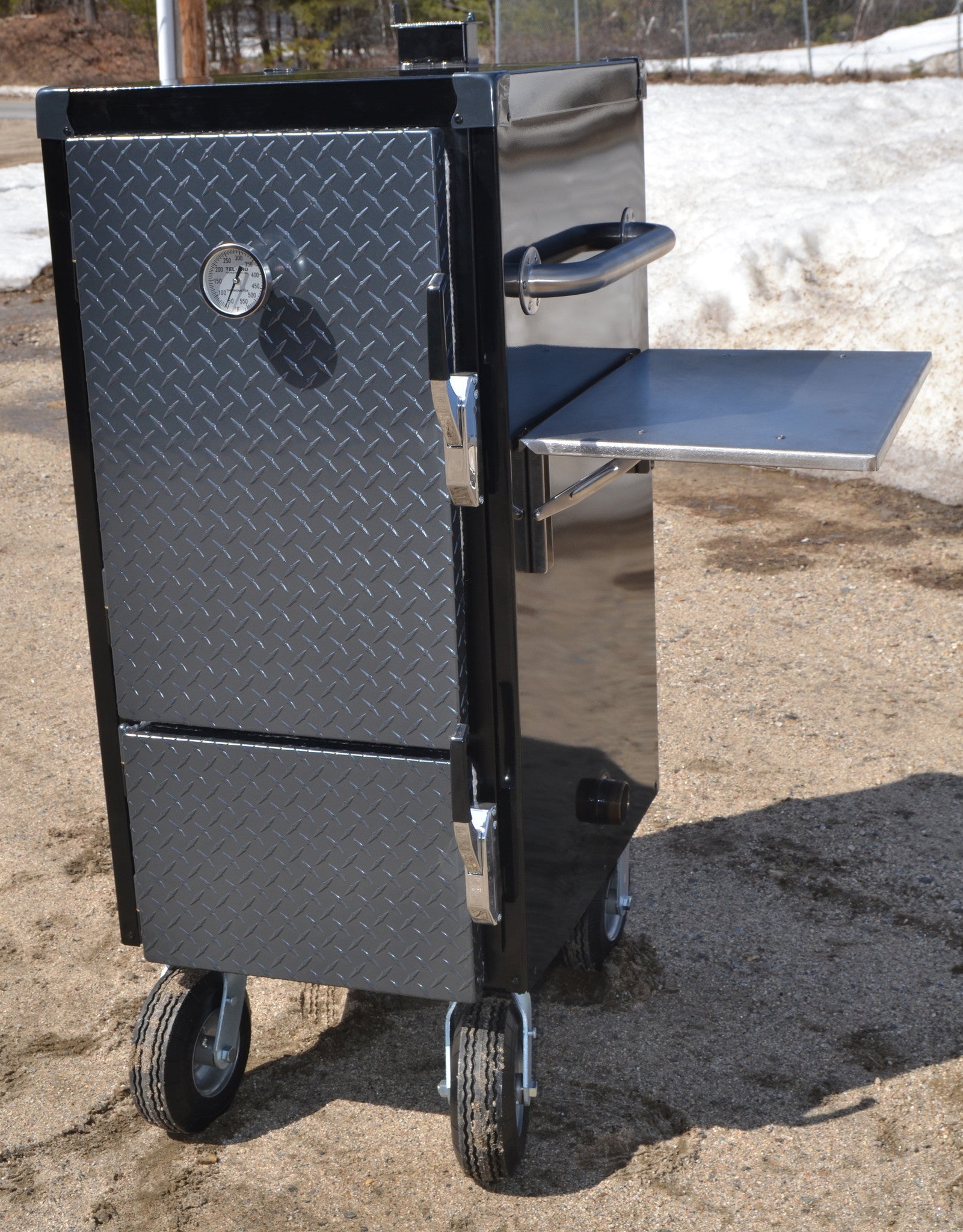 Stainless Steel Drop Down Counter - Humphreys Smokers 